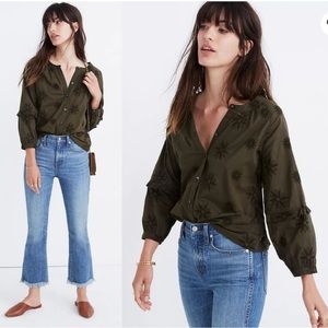 Madewell Embroidered Blouse | Size:S